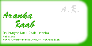 aranka raab business card